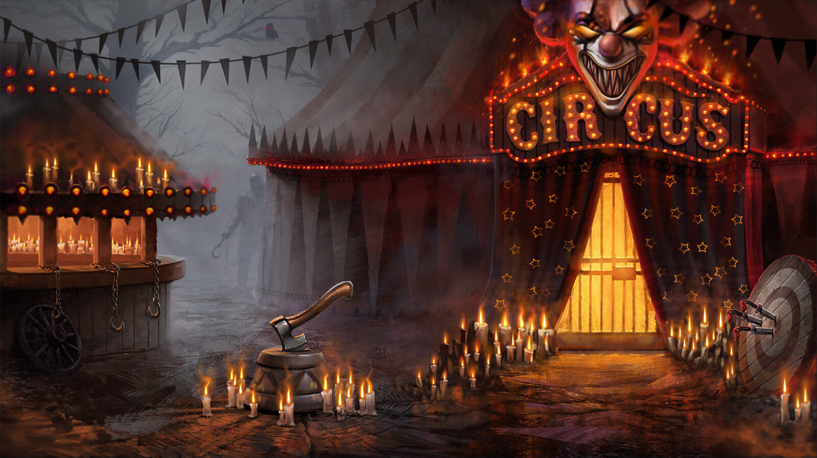 Sinister Circus slot background