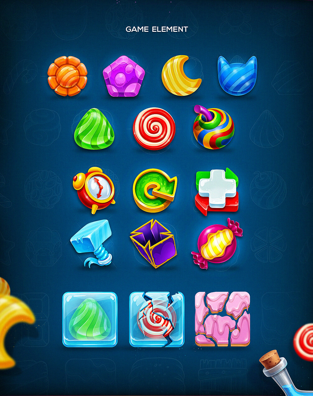 Candy Cruise mobile game symbols