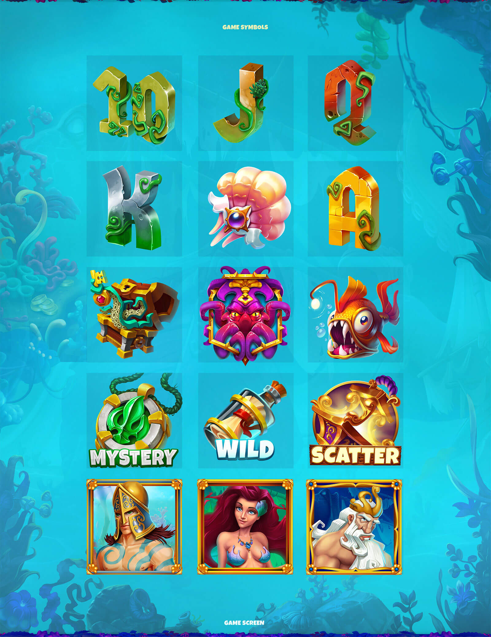 Ocean Kingdom slot machine symbols