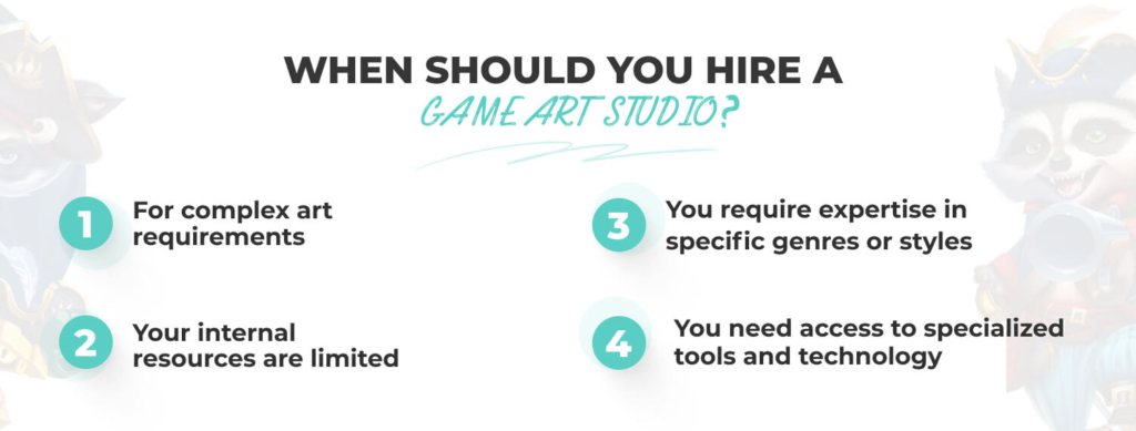 hire game art studio