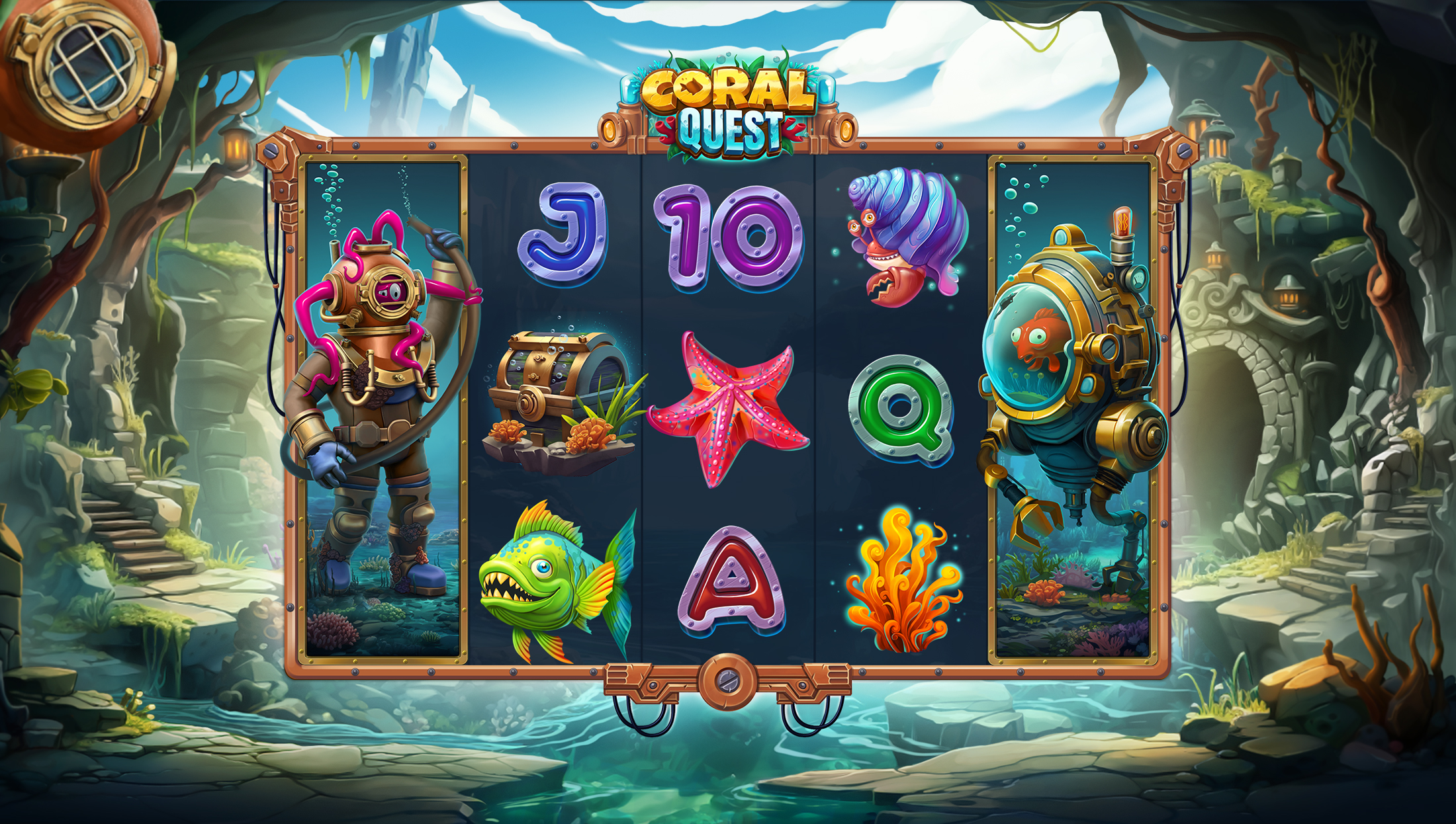 Coral Quest slot machine art