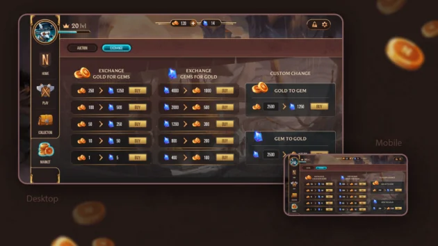game ui design portfolio