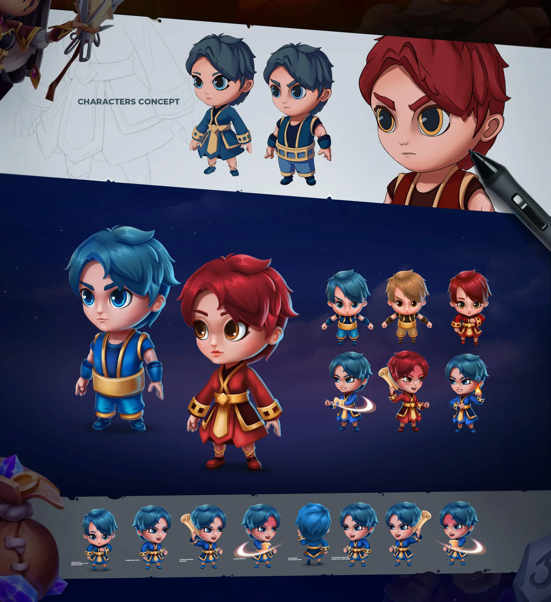 RPS Battle game character concept